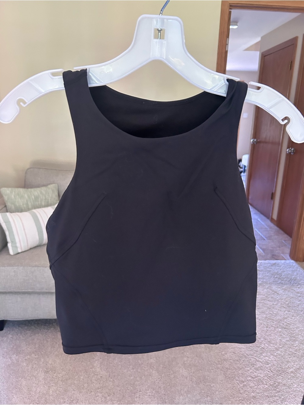 lululemon athletica Black High-Neck Crop Tank
